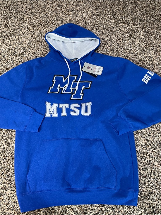 Colosseum Other - MTSU Blue Hooded Sweatshirt - Men's Pullover Hoodie Relaxed Fit Size M NEW!
